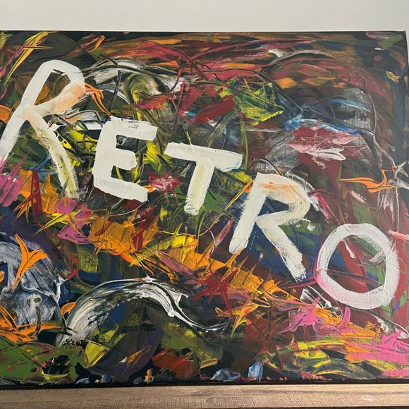 Retro Canvas Hip Hop Urban Style Painting - Picture 2 of 5